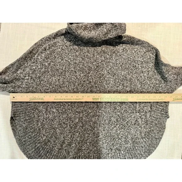 Leo & Nicole Womens Gray Cowl Neck Long Sleeve Knit Pullover Sweater - Picture 4 of 11